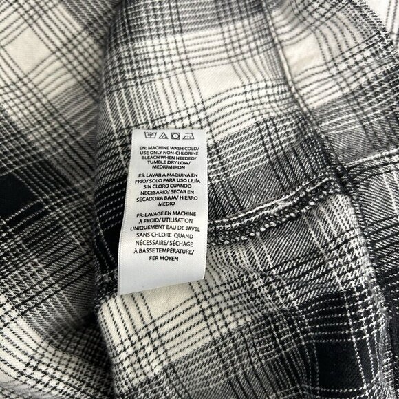 BeachLunchLounge Josepphine Smocked Babydoll Plaid Long Sleeve Dress Cotton XL - Picture 10 of 11